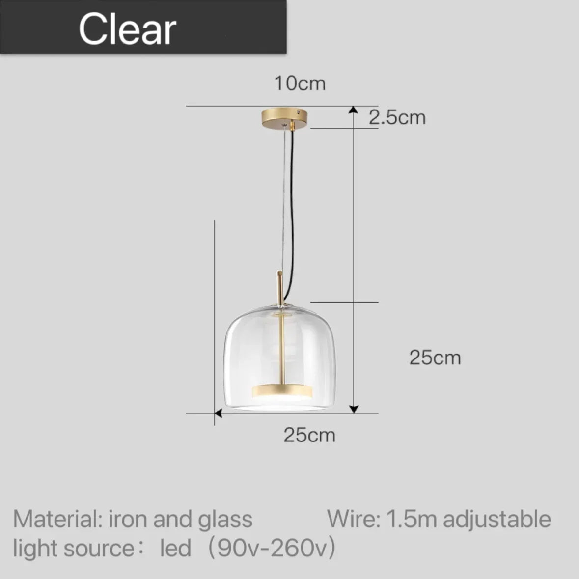 Eirwyn – Glass Pendant Light Scandinavian Minimalist Design