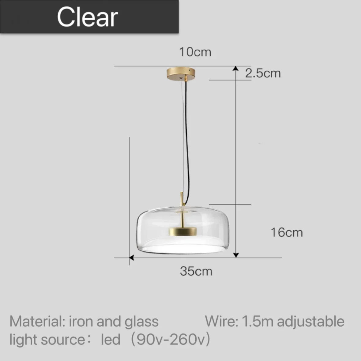 Eirwyn – Glass Pendant Light Scandinavian Minimalist Design