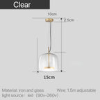 Eirwyn – Glass Pendant Light Scandinavian Minimalist Design