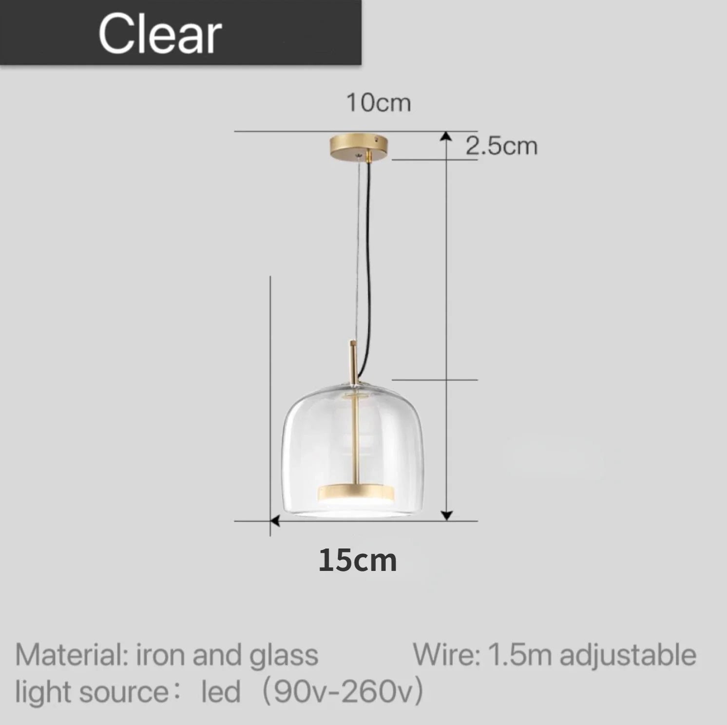 Eirwyn – Glass Pendant Light Scandinavian Minimalist Design