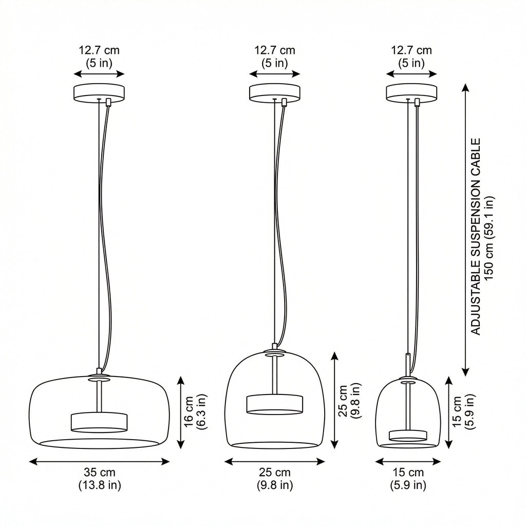 Eirwyn – Glass Pendant Light Scandinavian Minimalist Design