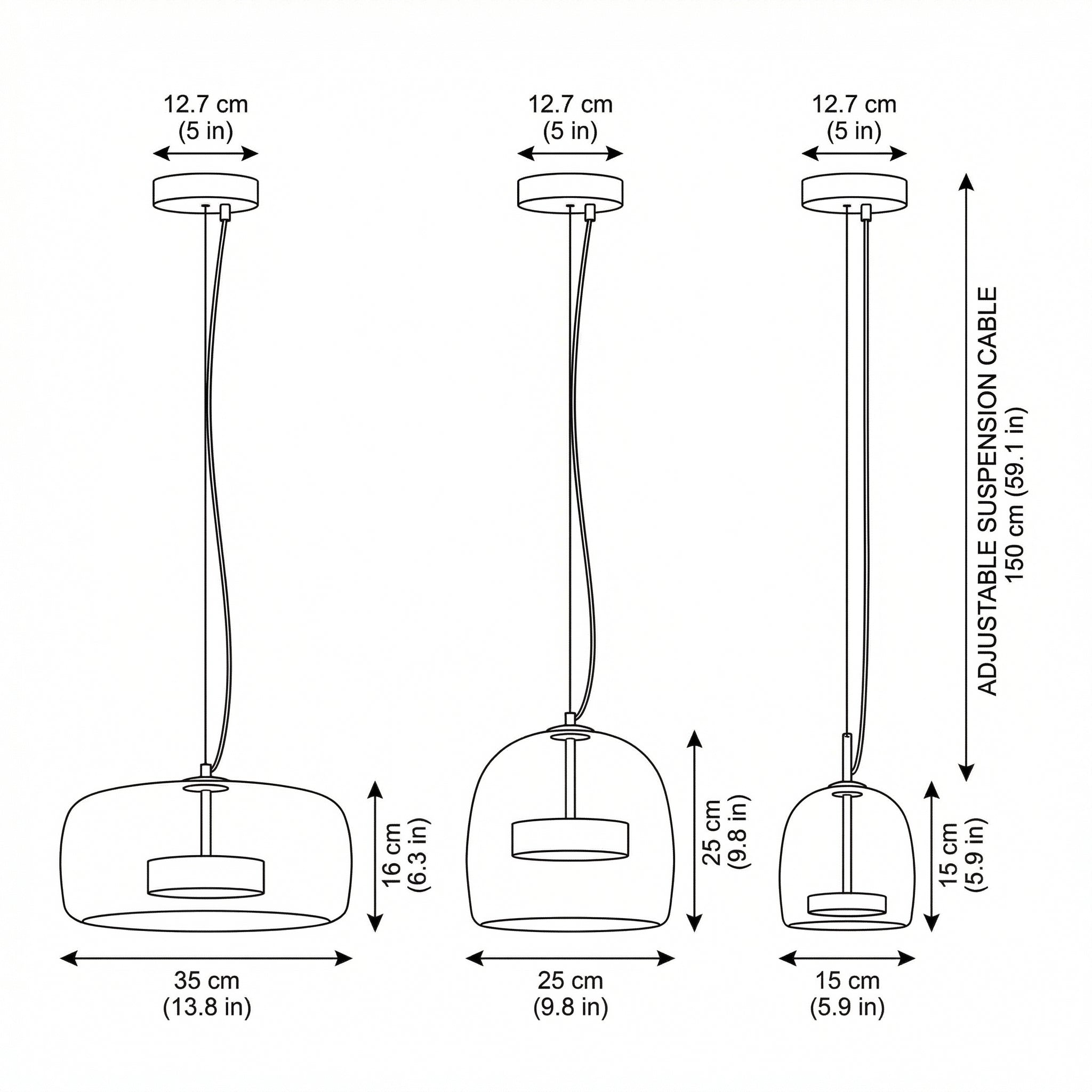 Eirwyn – Glass Pendant Light Scandinavian Minimalist Design