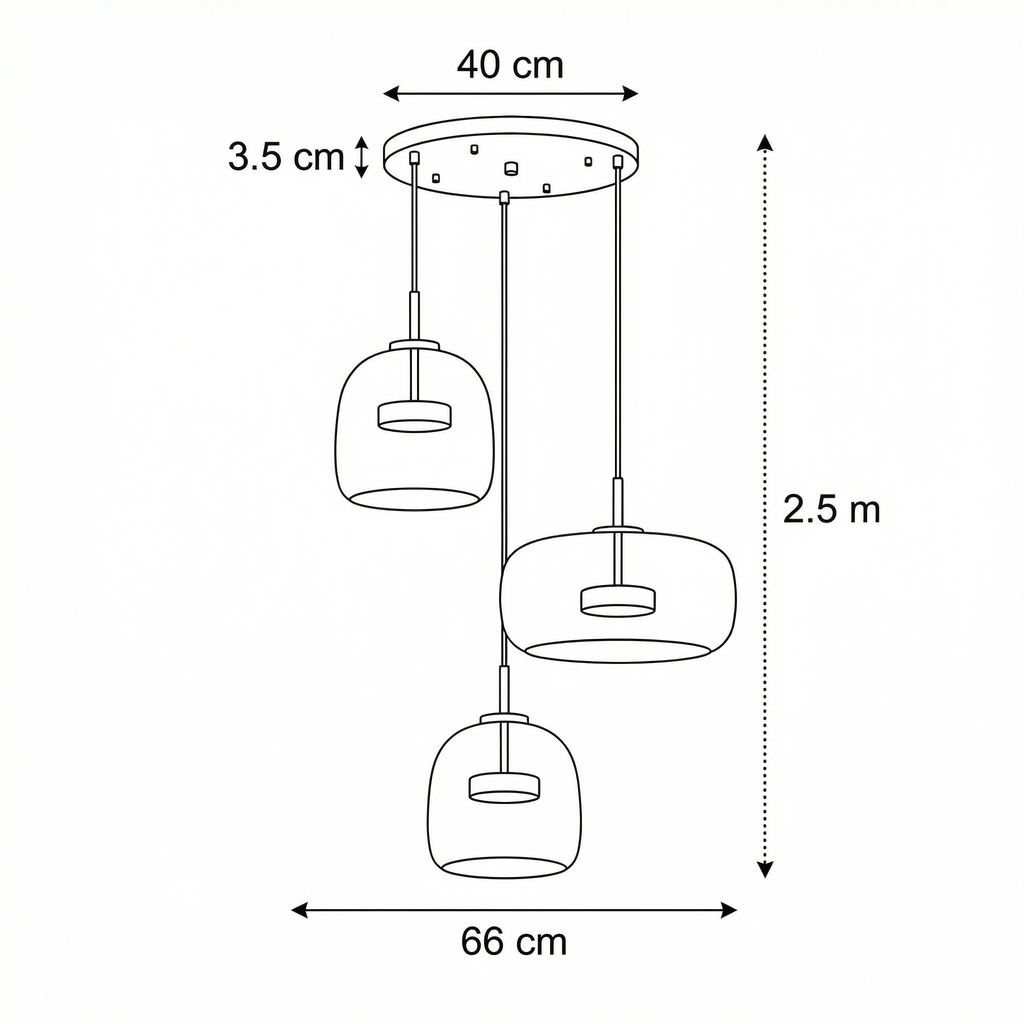 Eirwyn – Glass Pendant Light Scandinavian Minimalist Design