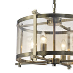 Sylvara – Antique Brass 4-Light Glass Pendant