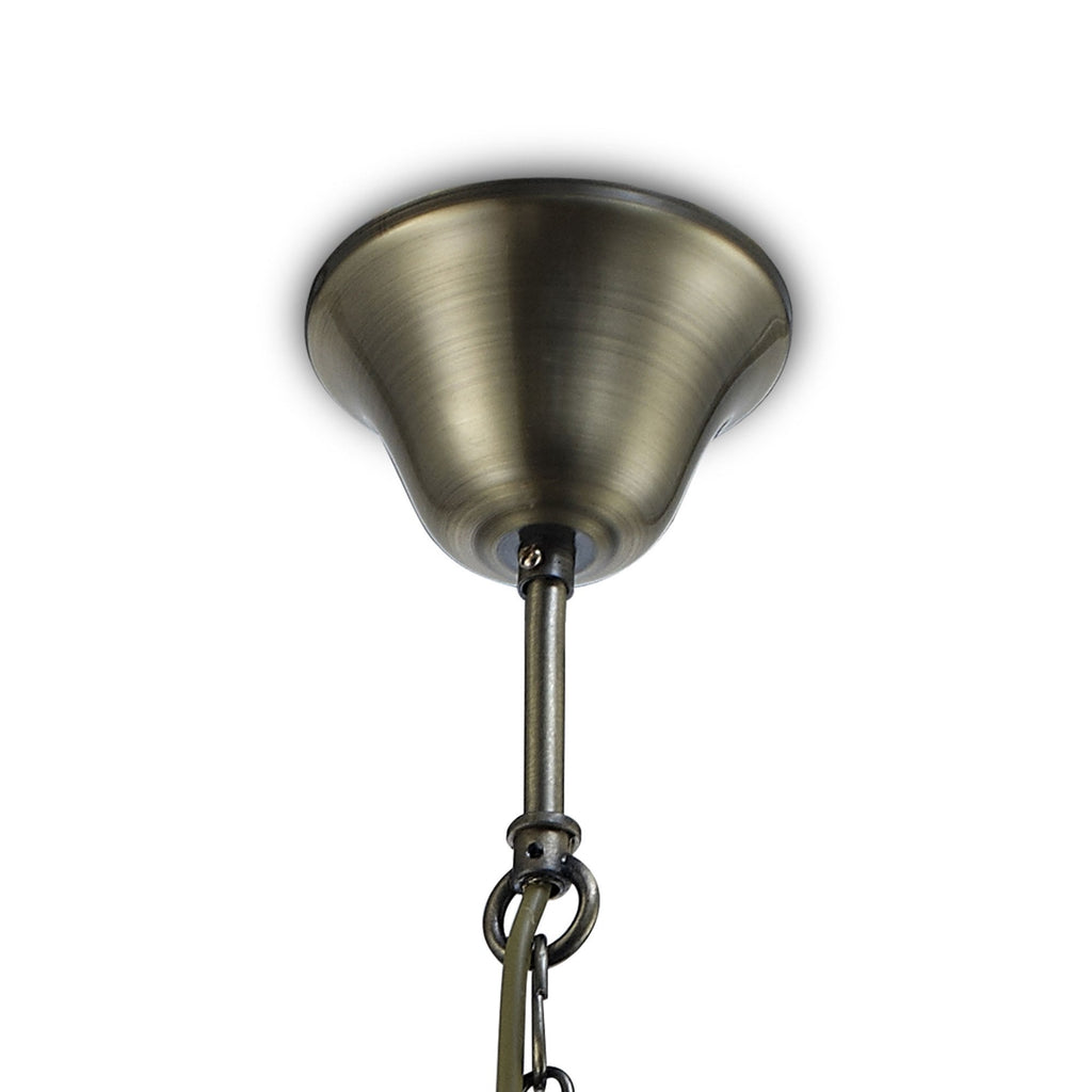 Sylvara – Antique Brass 4-Light Glass Pendant