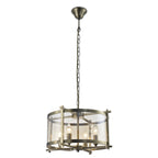 Sylvara – Antique Brass 4-Light Glass Pendant