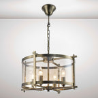 Sylvara – Antique Brass 4-Light Glass Pendant
