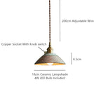 Sylvara – Ceramic Pendant Light with Copper Fixture