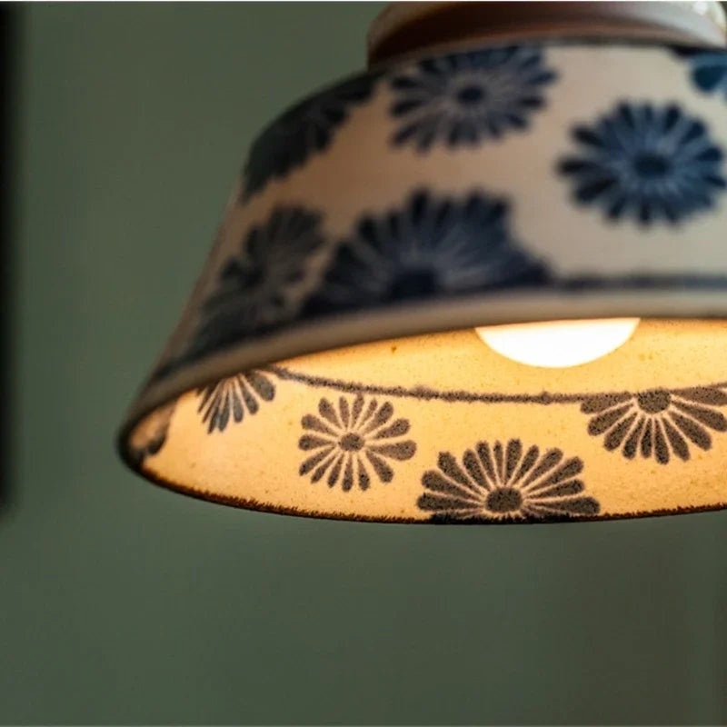 Sylvara – Ceramic Pendant Light with Copper Fixture