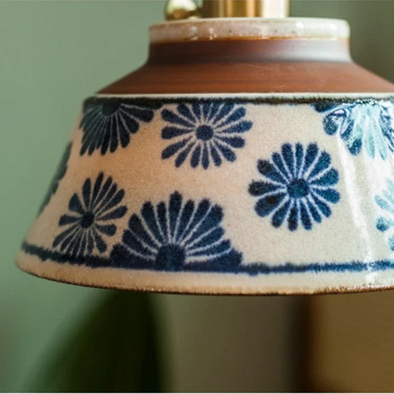 Sylvara – Ceramic Pendant Light with Copper Fixture