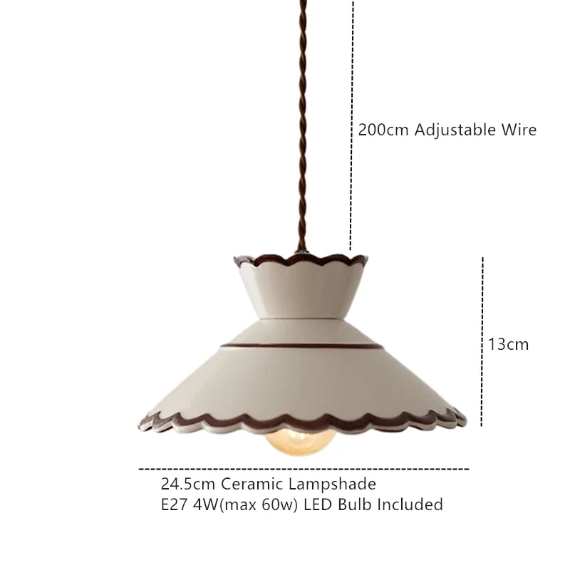 Sylvara – Ceramic Pendant Light with Copper Fixture