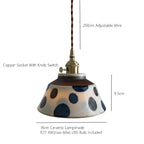 Sylvara – Ceramic Pendant Light with Copper Fixture