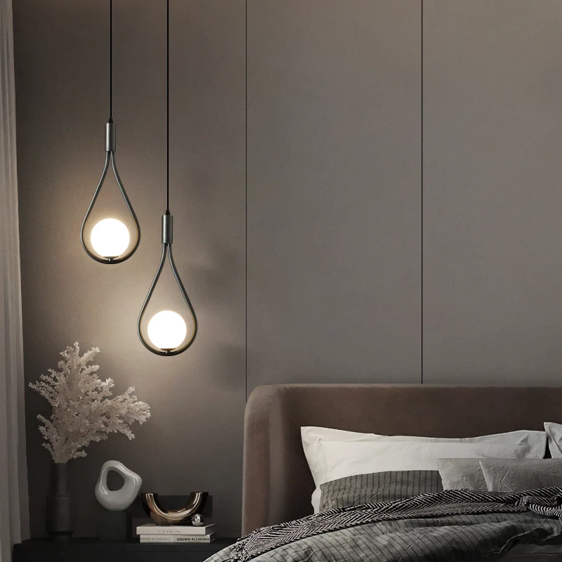 Vireli – Adjustable Black Metal Pendant Fixture