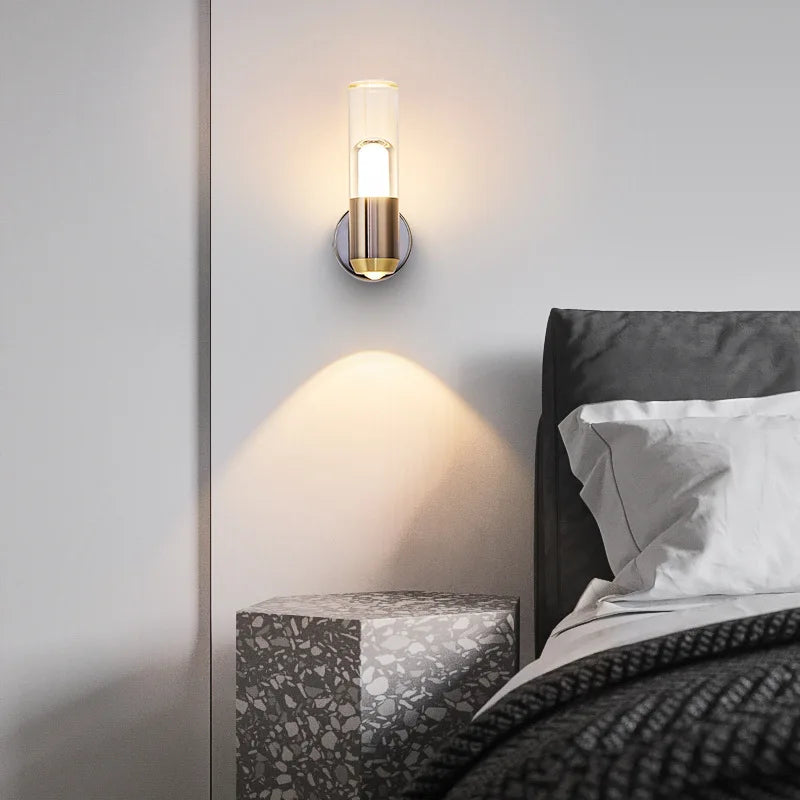 Vireli – Polished Metal Rotatable Glass Wall Light