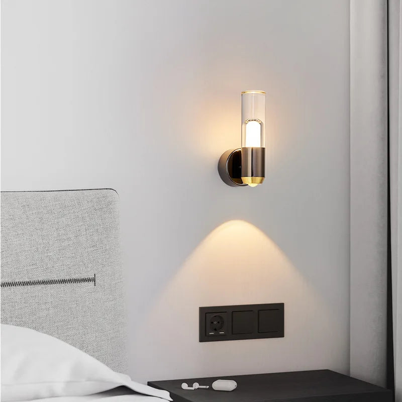 Vireli – Polished Metal Rotatable Glass Wall Light