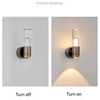 Vireli – Polished Metal Rotatable Glass Wall Light