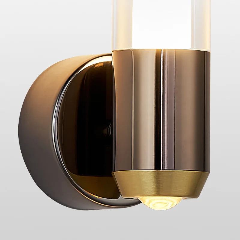 Vireli – Polished Metal Rotatable Glass Wall Light