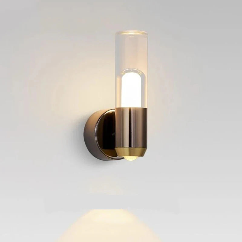 Vireli – Polished Metal Rotatable Glass Wall Light