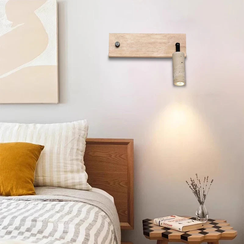 Zephora – Adjustable Travertine LED Rotating Wall Sconce