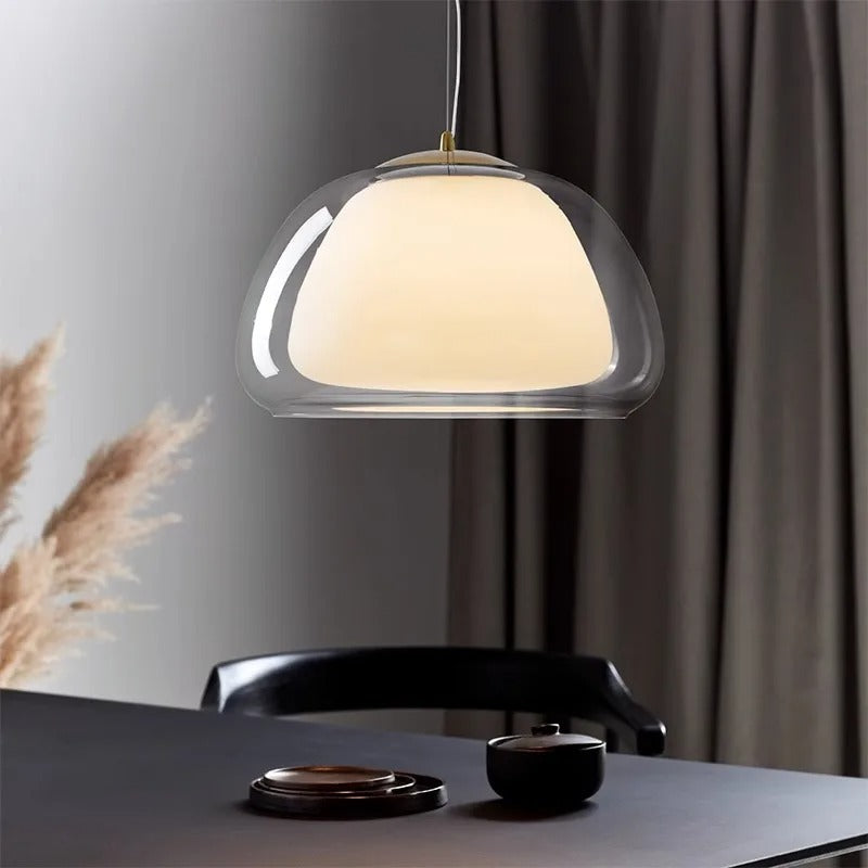 Zephyra – Glass Pendant Light with Metal Fixtures