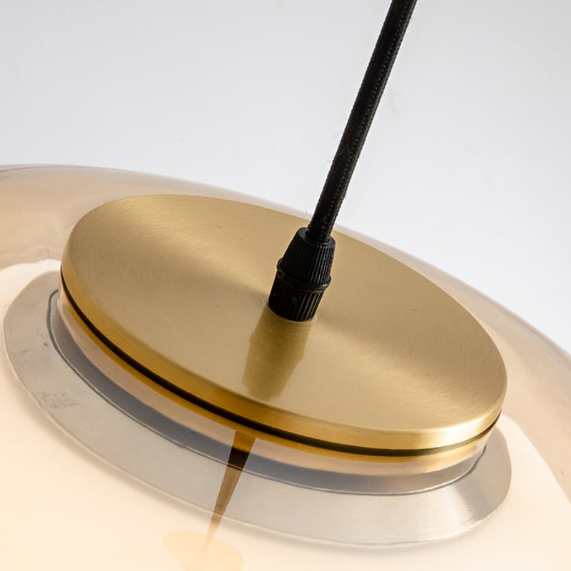 Zephyra – Glass Pendant Light with Metal Fixtures
