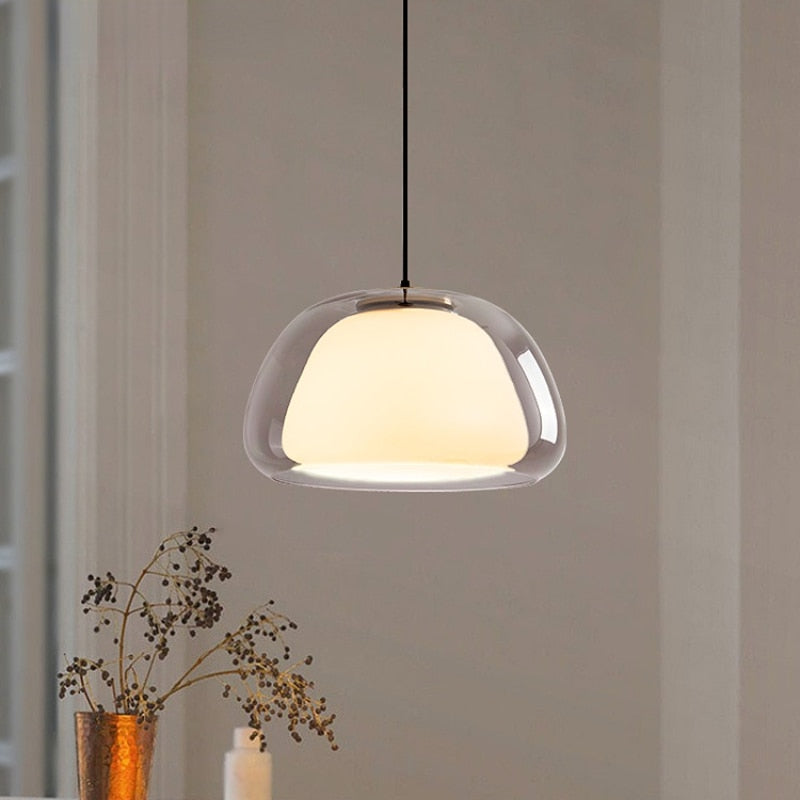 Zephyra – Glass Pendant Light with Metal Fixtures