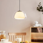Zephyra – Glass Pendant Light with Metal Fixtures