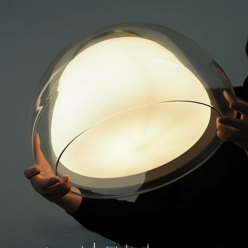 Zephyra – Glass Pendant Light with Metal Fixtures