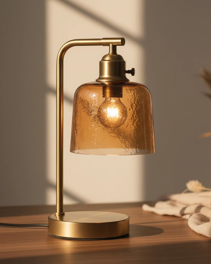 Close-up of crafted fixture materials in warm natural light